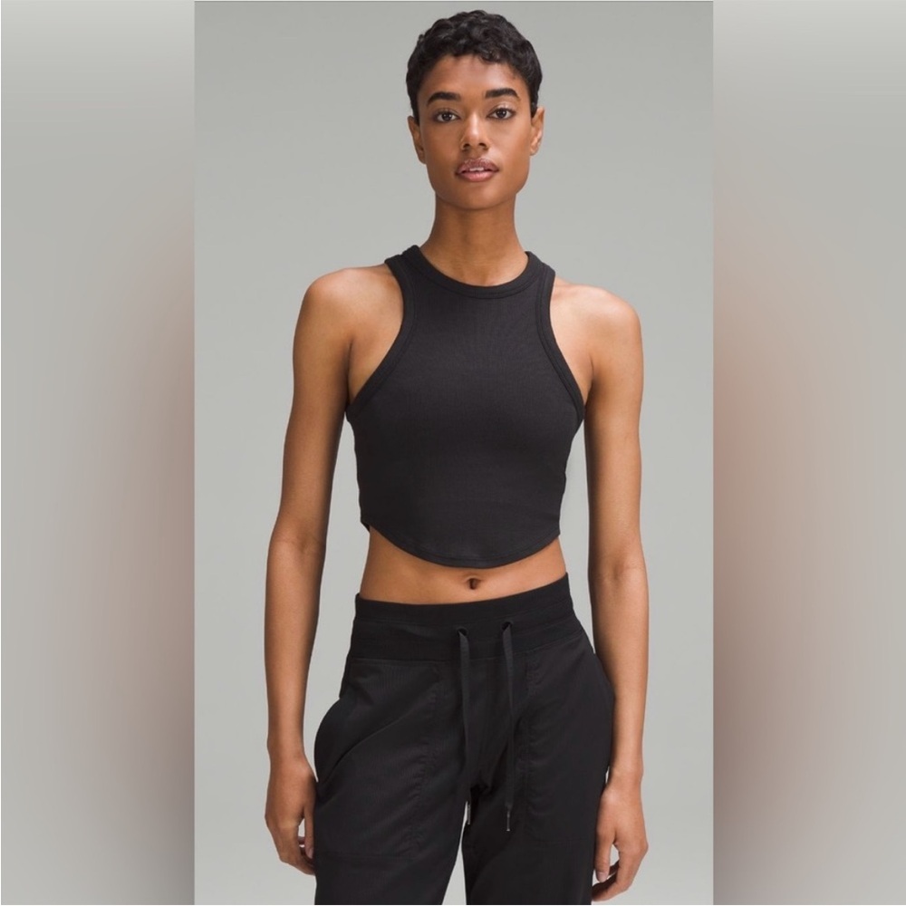 Lululemon Hold Tight Cropped Tank Top in Black